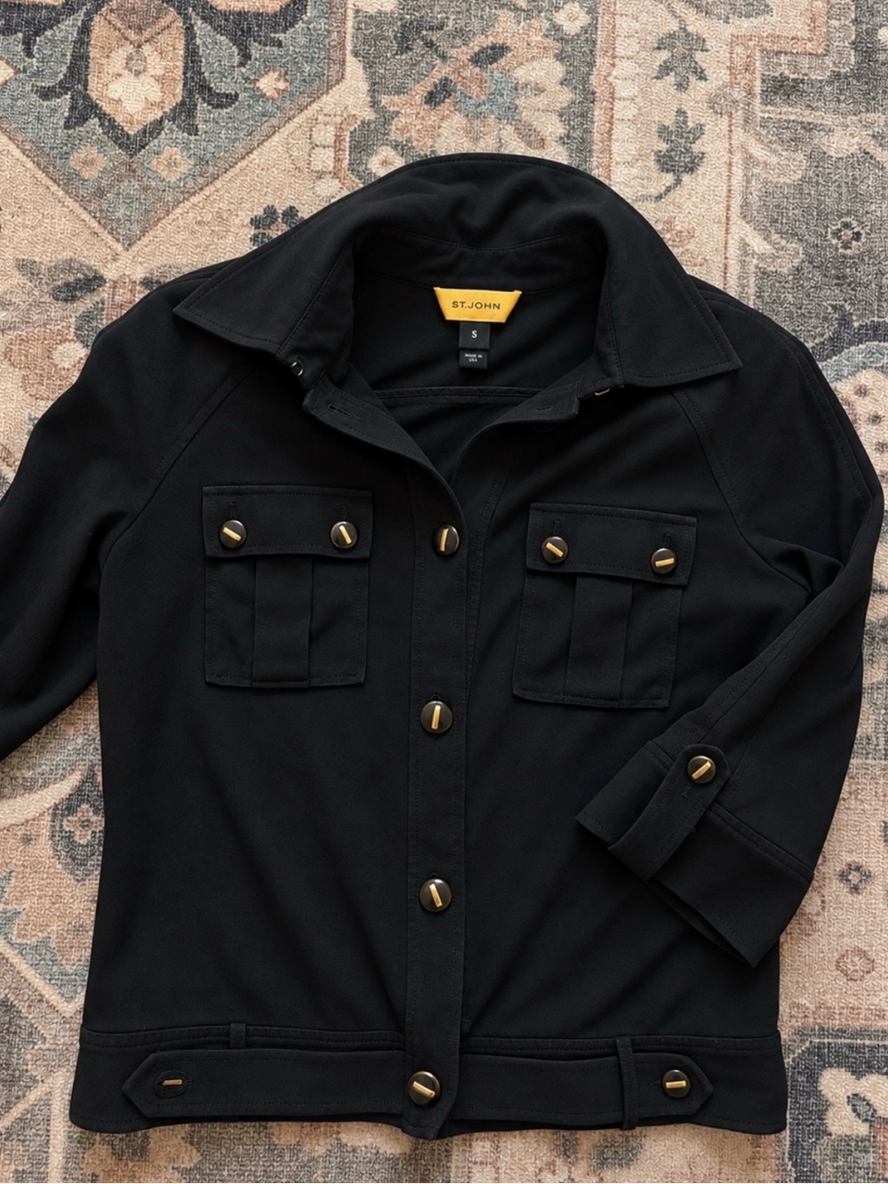 ST. John Black Utility button down jacket size small